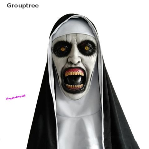 Mặt Nạ Cao Su Thiên Nhiên The Horror Nun - Đồ Hóa Trang Halloween Độc Đáo, Không Độc Hại, Thích Hợp Cho Tất Cả