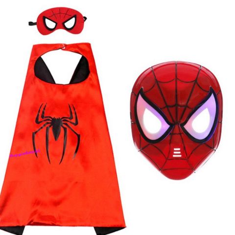Bộ Trang Phục Giả Dạng Người Nhện Spiderman Cho Bé - Áo Choàng Và Mặt Nạ - Phù Hợp Cho Halloween Và Tiệc Ghi Hình