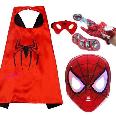 Bộ Trang Phục Giả Dạng Người Nhện Spiderman Cho Bé - Áo Choàng Và Mặt Nạ - Phù Hợp Cho Halloween Và Tiệc Ghi Hình