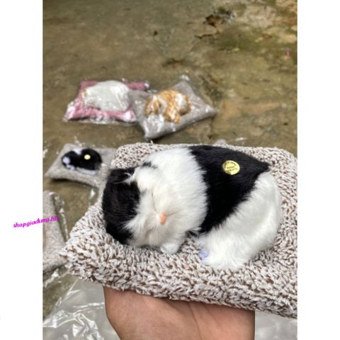 Mèo Đen Phối Trắng Thú Bông Lõi Than Hoạt Tính - Khử Mùi Ô Tô, Phụ Kiện Trang Trí Xe Hơi Dễ Thương cho Trẻ Em