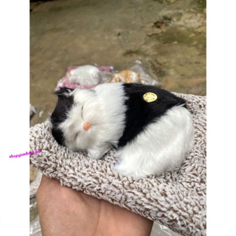 Mèo Đen Phối Trắng Thú Bông Lõi Than Hoạt Tính - Khử Mùi Ô Tô, Phụ Kiện Trang Trí Xe Hơi Dễ Thương cho Trẻ Em