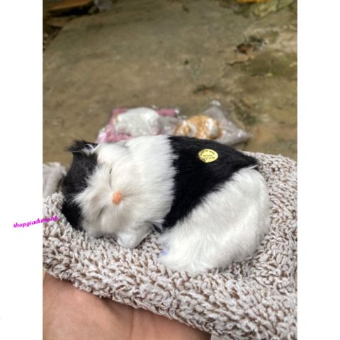 Mèo Đen Phối Trắng Thú Bông Lõi Than Hoạt Tính - Khử Mùi Ô Tô, Phụ Kiện Trang Trí Xe Hơi Dễ Thương cho Trẻ Em