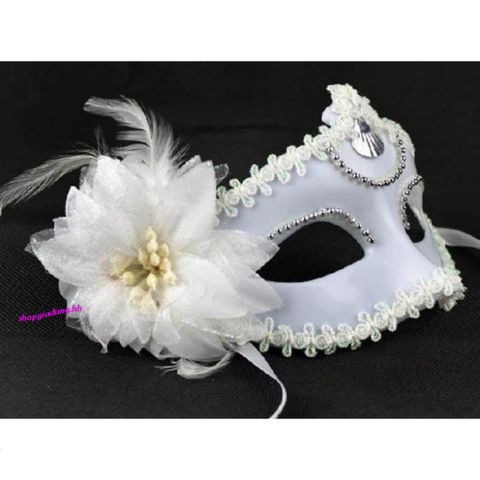 Mặt Nạ Đính Kim Cương Giả Phối Lông Vũ - Phụ Kiện Thời Trang Cho Tiệc Cưới, Biểu Diễn & Sự Kiện ấn Tượng