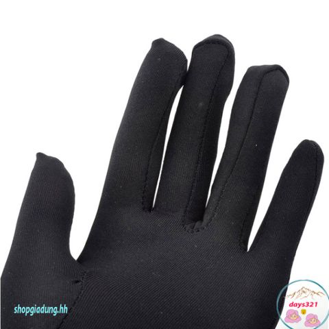 Găng Tay Vải Polyester Màu Đen - Phụ Kiện Thời Trang Dùng Trong Nghi Lễ và Bày Bán Vật Phẩm DIY, Co Giãn, Đẹp Mắt
