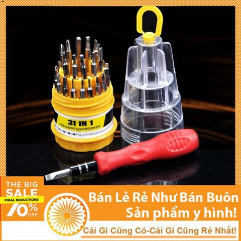 Bộ Tua Vít Đa Năng 31 Món - Dụng Cụ Sửa Chữa Điện Tử Chuyên Dụng Với Tay Cầm Nam Châm và Đầu Vít Đầy Đủ Kích Cỡ