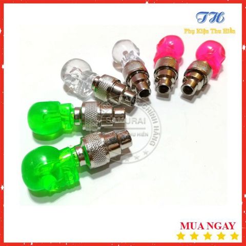 Combo 2 Đèn Led Gắn Van Bánh Xe - Đèn Trang Trí Phát Sáng Động Bảo Đảm An Toàn Khi Di Chuyển