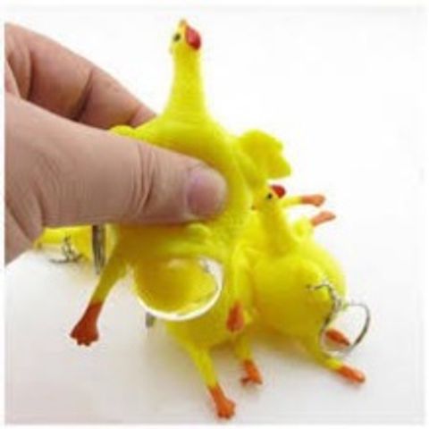 Móc Chìa Khóa Gà Đẻ Trứng Vàng - Phụ Kiện Dễ Thương, Đồ Trang Trí Gáo Bơm Độc Đáo, Quà Tặng Hài Hước