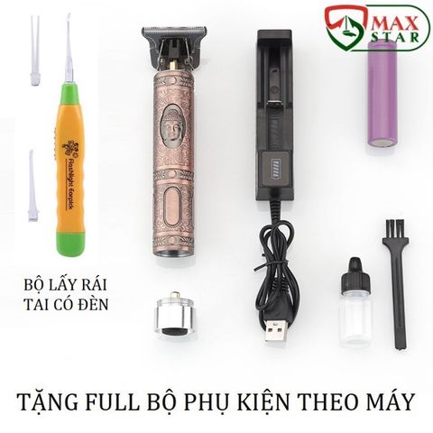 Tông Đơ Cắt Tóc Chuyên Nghiệp T9 Hình Phật - Máy Cắt Tóc Nam Cao Cấp, Bảo Hành Chính Hãng 3 Tháng, Đổi Mới 30 Ngày