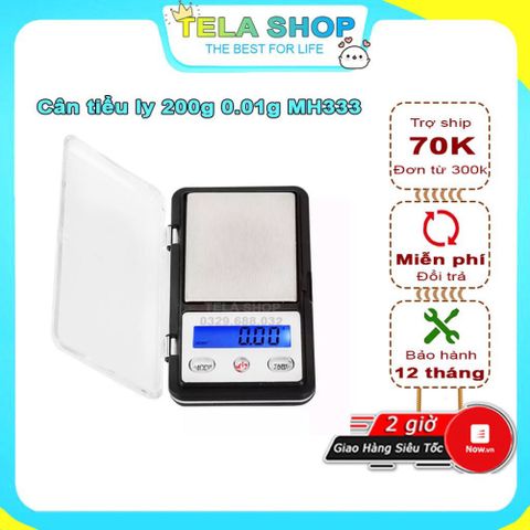 Cân Tiểu Ly Điện Tử Mini MH333 - Độ Chính Xác 0.01g, Tặng Pin, Bảo Hành 12 Tháng, Thích Hợp Cân Bánh, Vàng, Yến Sào