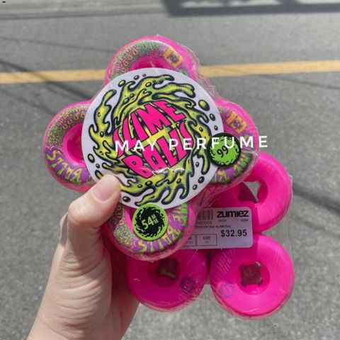 Bánh Ván Trượt Santa Cruz Slime Balls 54mm 99A - Bộ 4 Bánh Chất Lượng Cao cho Skateboard - Phù Hợp Với Các Tay Chơi Thể Thao