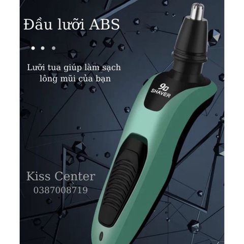 Máy Cạo Râu Nam Đa Năng SHAVER 9D - 3 Lưỡi Cạo Siêu Sạch, Sạc Điện, Chống Nước, Cạo Ướt Khô Tiện Lợi