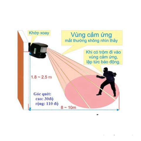 Bộ Chuông Chống Trộm Điều Khiển Từ Xa Zenko-T02DK - Thiết Bị An Ninh Cao Cấp, Cảm Ứng Hồng Ngoại, Âm Thanh Cảnh Báo Lớn