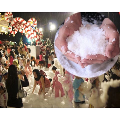 Bột Tuyết Nhân Tạo Trang Trí Noel - Tuyết Giả Dùng Dựng Cảnh Phim, Khu Vui Chơi - An Toàn, Thân Thiện Môi Trường, 1kg
