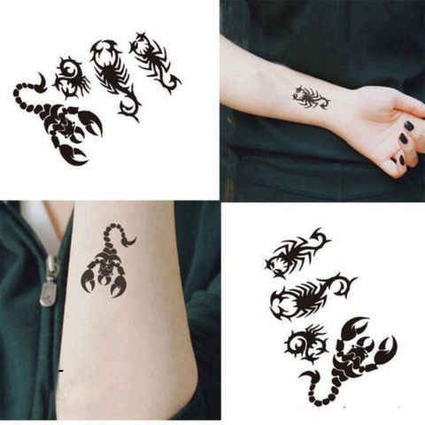 Hình Xăm Dán Mini Bọ Cạp - Tatoo Tạm Thời Size Nhỏ <10x6cm, Trang Trí Da, Không Gây Kích Ứng, Dễ Dàng Sử Dụng