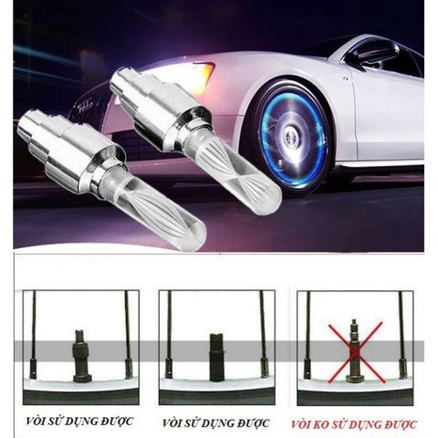 Đèn Led Gắn Van Bánh Xe Đạp, Xe Máy - Ánh Sáng Đẹp, An Toàn Khi Đi Đường Tối, Chống Thấm Nước, Dễ Dàng Lắp Đặt