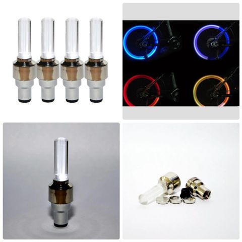 Đèn Led Gắn Van Bánh Xe Đạp, Xe Máy - Ánh Sáng Đẹp, An Toàn Khi Đi Đường Tối, Chống Thấm Nước, Dễ Dàng Lắp Đặt
