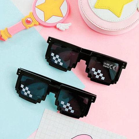 Kính Mát Thug Life 8 Bit Unisex - Kính Mát Chống UV Mirror Phong Cách Meme 