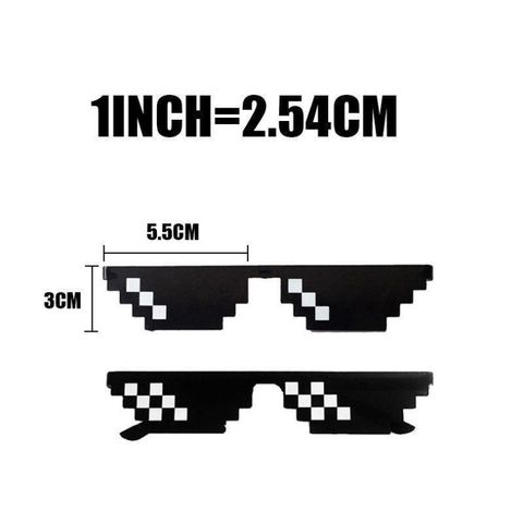 Kính Mát Thug Life 8 Bit Unisex - Kính Mát Chống UV Mirror Phong Cách Meme 