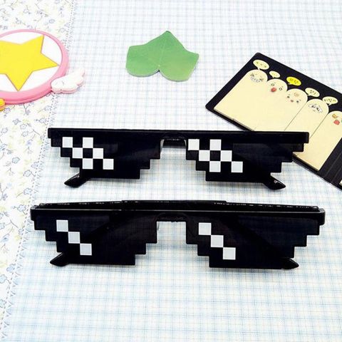 Kính Mát Thug Life 8 Bit Unisex - Kính Mát Chống UV Mirror Phong Cách Meme 