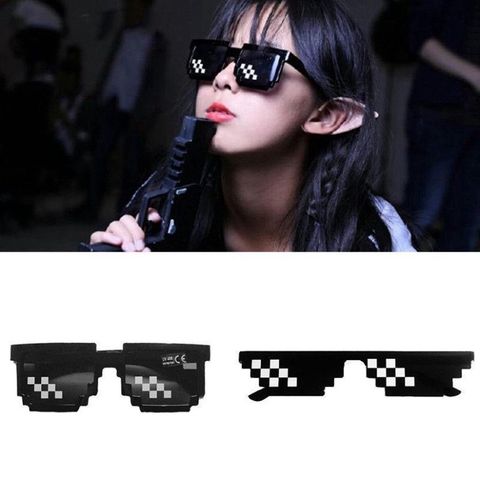 Kính Mát Thug Life 8 Bit Unisex - Kính Mát Chống UV Mirror Phong Cách Meme 