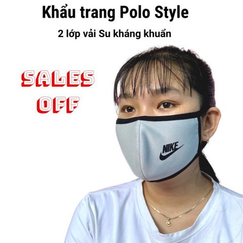 Khẩu Trang POLO Style 2 Lớp Polyester - Chống Giọt Bắn, Dễ Thở, Không Đau Tai - Bảo Vệ An Toàn Thời Trang Unisex