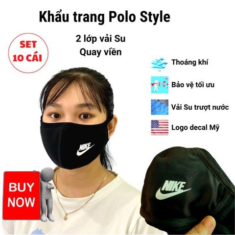 Khẩu Trang POLO Style 2 Lớp Polyester - Chống Giọt Bắn, Dễ Thở, Không Đau Tai - Bảo Vệ An Toàn Thời Trang Unisex