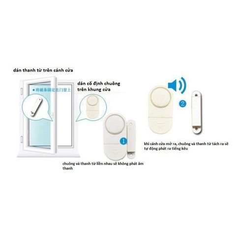 Chuông Báo Động Chống Trộm Thông Minh - Thiết Bị An Ninh Gia Đình, Âm Thanh > 90dB, Dễ Lắp Đặt, Sử Dụng Pin Tiết Kiệm