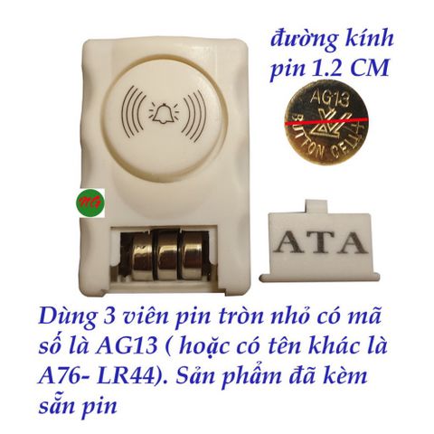 Bộ 2 Chuông Cửa Từ Báo Động Chống Trộm ATA AT-007 - Thiết Bị An Ninh Gia Đình, Bảo Hành 12 Tháng, Âm Thanh 105dB