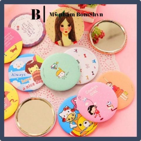 Gương Mini Cầm Tay Hàn Quốc Siêu Dễ Thương - Kích Thước Nhỏ Gọn, Tiện Dụng, Phụ Kiện Thời Trang Cho Nữ