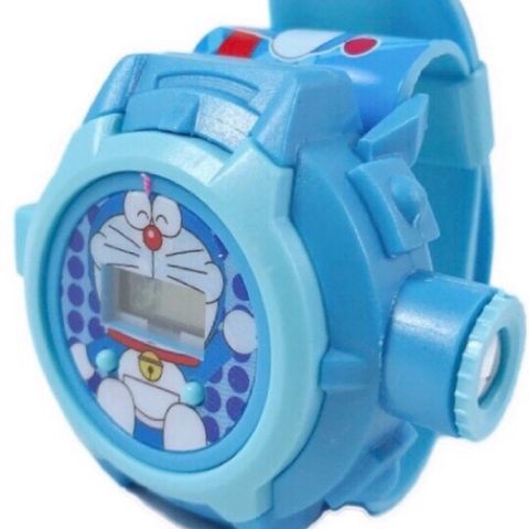 Đồng Hồ Chiếu Hình 3D Mèo Máy Đôrêmon - Quà Tặng Dành Cho Trẻ Em, Đồng Hồ Chương Trình Hoạt Hình Vui Nhộn, An Toàn Cho Bé