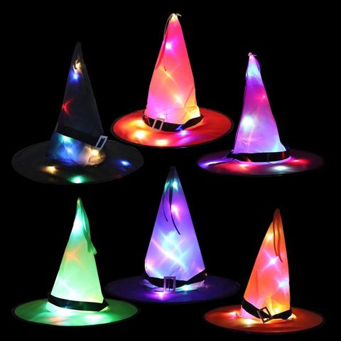 Mũ Phù Thủy Hóa Trang LED - Mũ Halloween Phát Sáng Cho Bữa Tiệc, Trang Trí Nhà Cửa, Quà Tặng Ý Nghĩa