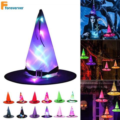 Mũ Phù Thủy Hóa Trang LED - Mũ Halloween Phát Sáng Cho Bữa Tiệc, Trang Trí Nhà Cửa, Quà Tặng Ý Nghĩa