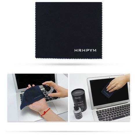 Bộ vệ sinh laptop, iPad, máy ảnh 3 món tiện lợi - Dung dịch nano-silver an toàn, chổi quét và khăn mịn - Kit vệ sinh đa năng