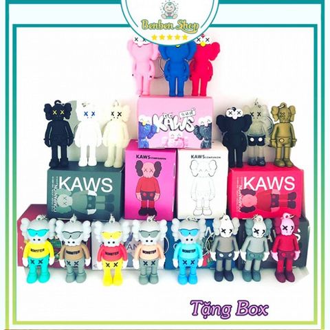 Móc Khóa KAWS - Phụ Kiện Thời Trang Cao Su Hypebeast Độc Đáo Kèm Hộp, Quà Tặng Phong Cách Nổi Bật