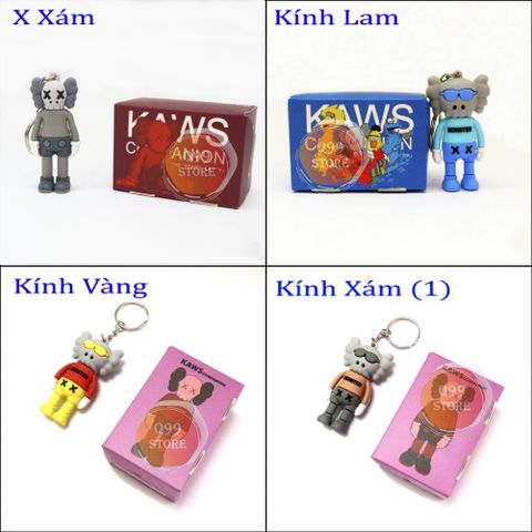 Móc Khóa KAWS - Phụ Kiện Thời Trang Cao Su Hypebeast Độc Đáo Kèm Hộp, Quà Tặng Phong Cách Nổi Bật