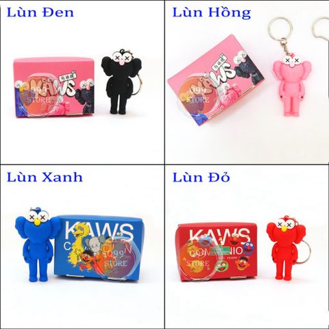 Móc Khóa KAWS - Phụ Kiện Thời Trang Cao Su Hypebeast Độc Đáo Kèm Hộp, Quà Tặng Phong Cách Nổi Bật