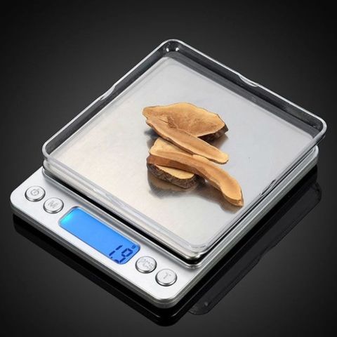 Cân Điện Tử Tiểu Ly Độ Chính Xác Cao 500G/0.01G Kèm 2 Đĩa Cân - Cân Mỹ Phẩm, Thực Phẩm, Đá Quý, Thiết Kế Hiện Đại
