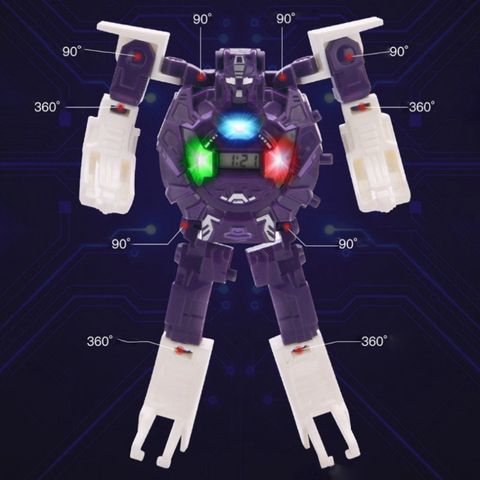 Đồng Hồ Đeo Tay Điện Tử 2 Trong 1 Hình Robot Luminous Thông Minh Dành Cho Trẻ Em - Quà Tặng Độc Đáo Cho Bé Trai, Bé Gái