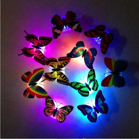 Đèn Led Hình Bướm 3D Dán Tường Trang Trí - Đèn Ngủ Phát Sáng Đổi Màu Xinh Xắn Cho Phòng Ngủ và Trang Trí Nhà Cửa