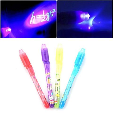 Bút Tàng Hình UV LED - Viết Chữ Vô Hình Màu Ngẫu Nhiên, Dụng Cụ Tiện Lợi Để Viết Thư Tình, Kiểm Tra Tiền Giả