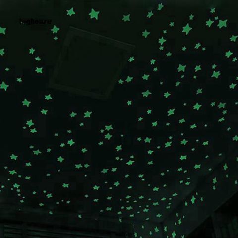 100 Ngôi Sao Dạ Quang Dán Tường Phát Sáng - 3D Luminous Wall Stickers Thời Trang Cho Phòng Ngủ Trẻ Em