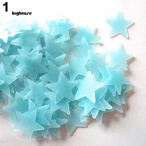 100 Ngôi Sao Dạ Quang Dán Tường Phát Sáng - 3D Luminous Wall Stickers Thời Trang Cho Phòng Ngủ Trẻ Em