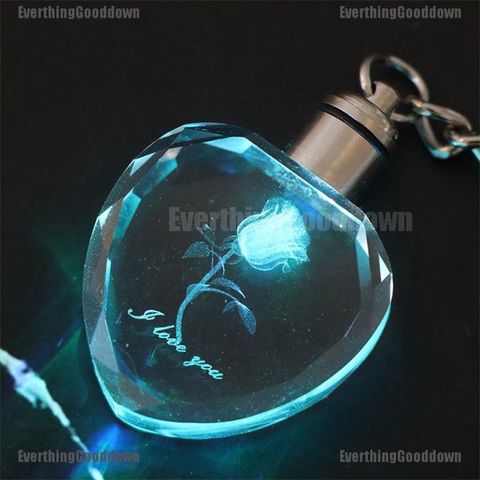 Móc Khóa Hình Hoa Hồng Đèn LED Nhiều Màu Sắc - Phụ Kiện Thời Trang Tỏa Sáng Tình Yêu, Quà Tặng Độc Đáo