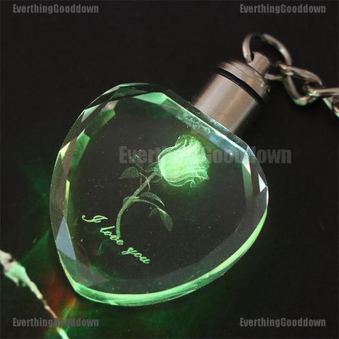 Móc Khóa Hình Hoa Hồng Đèn LED Nhiều Màu Sắc - Phụ Kiện Thời Trang Tỏa Sáng Tình Yêu, Quà Tặng Độc Đáo