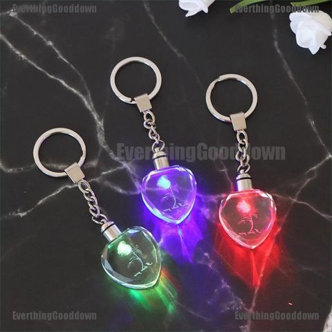 Móc Khóa Hình Hoa Hồng Đèn LED Nhiều Màu Sắc - Phụ Kiện Thời Trang Tỏa Sáng Tình Yêu, Quà Tặng Độc Đáo