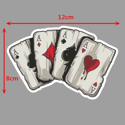 Miếng Dán Trang Trí Xe Ô Tô Hình Bài Poker - Miếng Dán Chống Nước, Nắng, Thân Thiện với Sơn Xe, Quà Tặng Độc Đáo cho Tài Xế