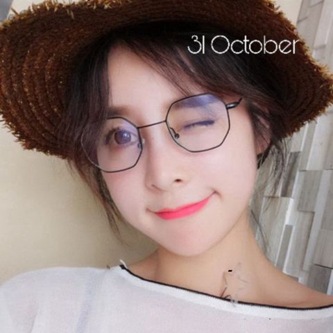 Kính Nobita Lục Giác Đen Vintage - Phong Cách Thời Trang, Gọng Kim Loại - Kính Mát Đẹp Cho Teen