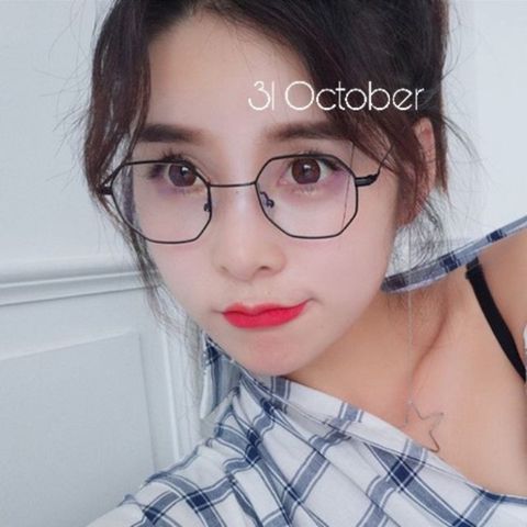 Kính Nobita Lục Giác Đen Vintage - Phong Cách Thời Trang, Gọng Kim Loại - Kính Mát Đẹp Cho Teen