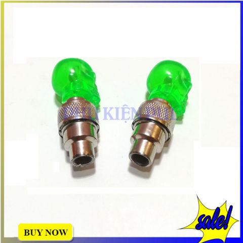 Đèn LED Hình Đầu Lâu Cho Xe Máy & Xe Đạp - Đèn Van Bánh Xe Màu Ngẫu Nhiên Tạo Hiệu Ứng Sáng Rực Rỡ Khi Di Chuyển