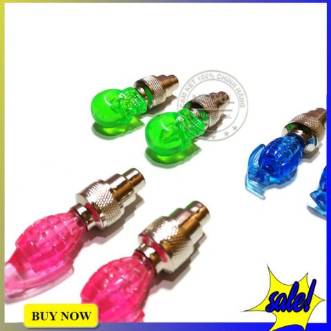 Đèn LED Hình Đầu Lâu Cho Xe Máy & Xe Đạp - Đèn Van Bánh Xe Màu Ngẫu Nhiên Tạo Hiệu Ứng Sáng Rực Rỡ Khi Di Chuyển